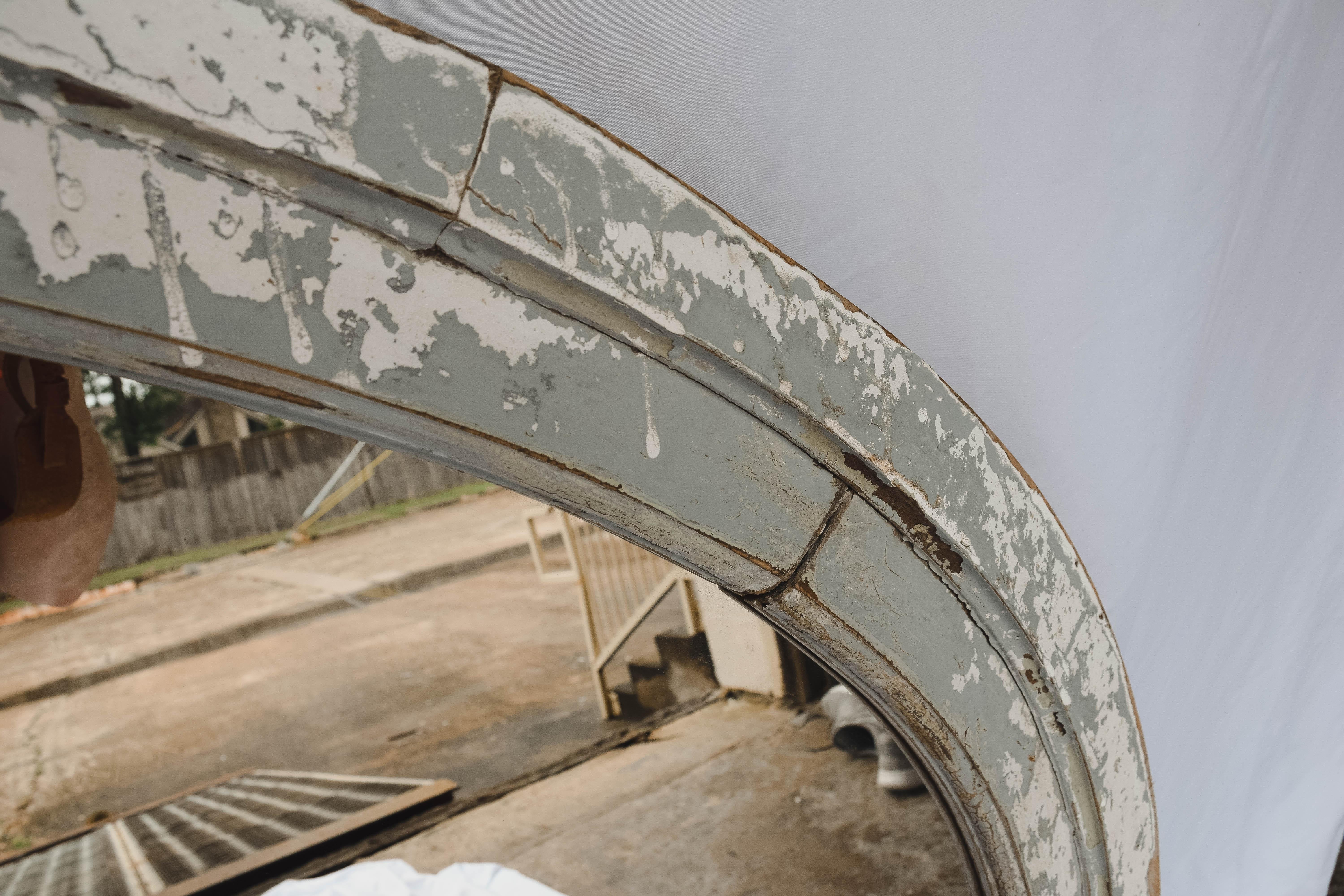 Antiker französischer halbrunder Window Casement/Spiegel im Angebot 4
