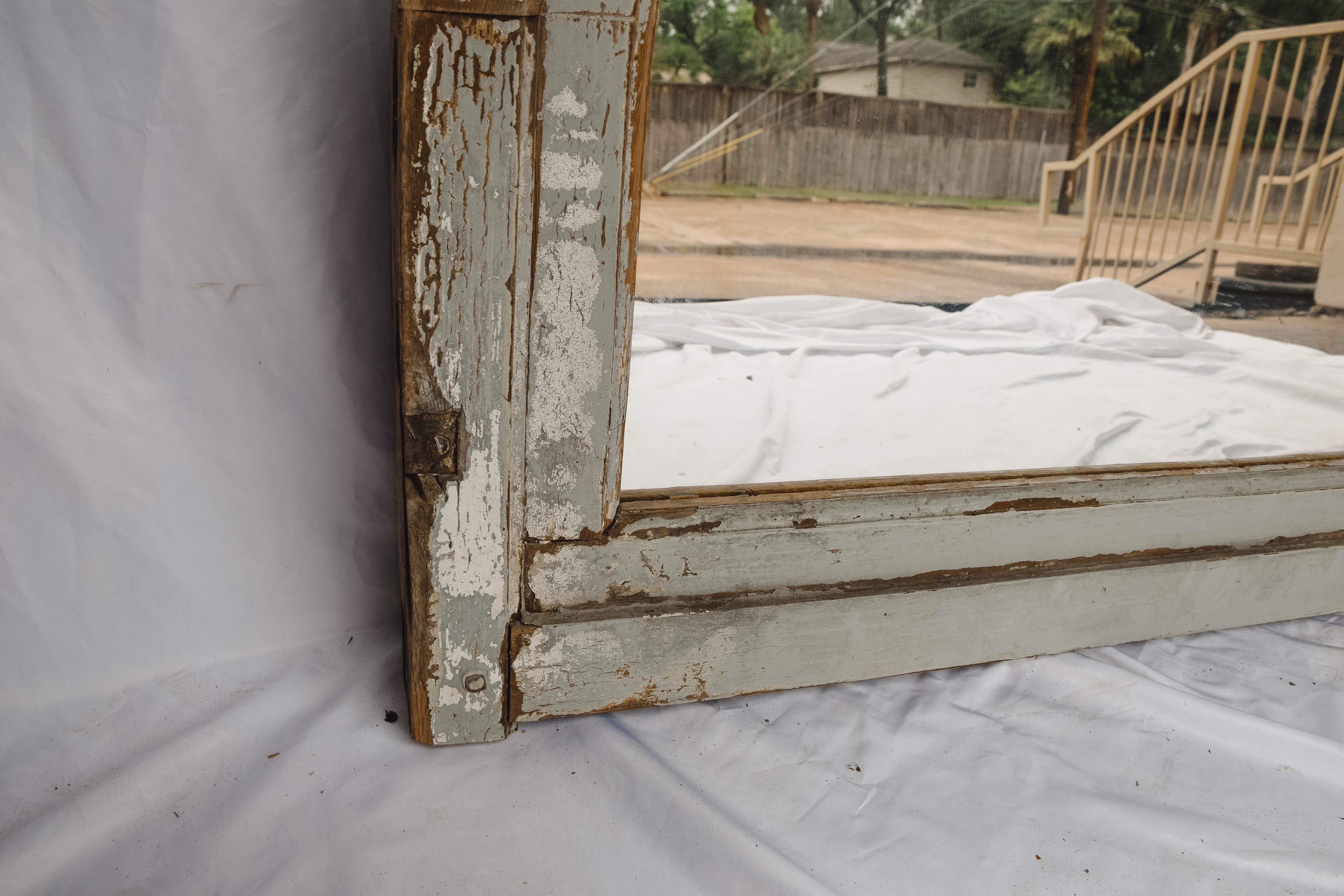 Antique French Half Round Window Casement/ Mirror 3