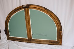 Antique French Half Round Window Casement/ Mirror