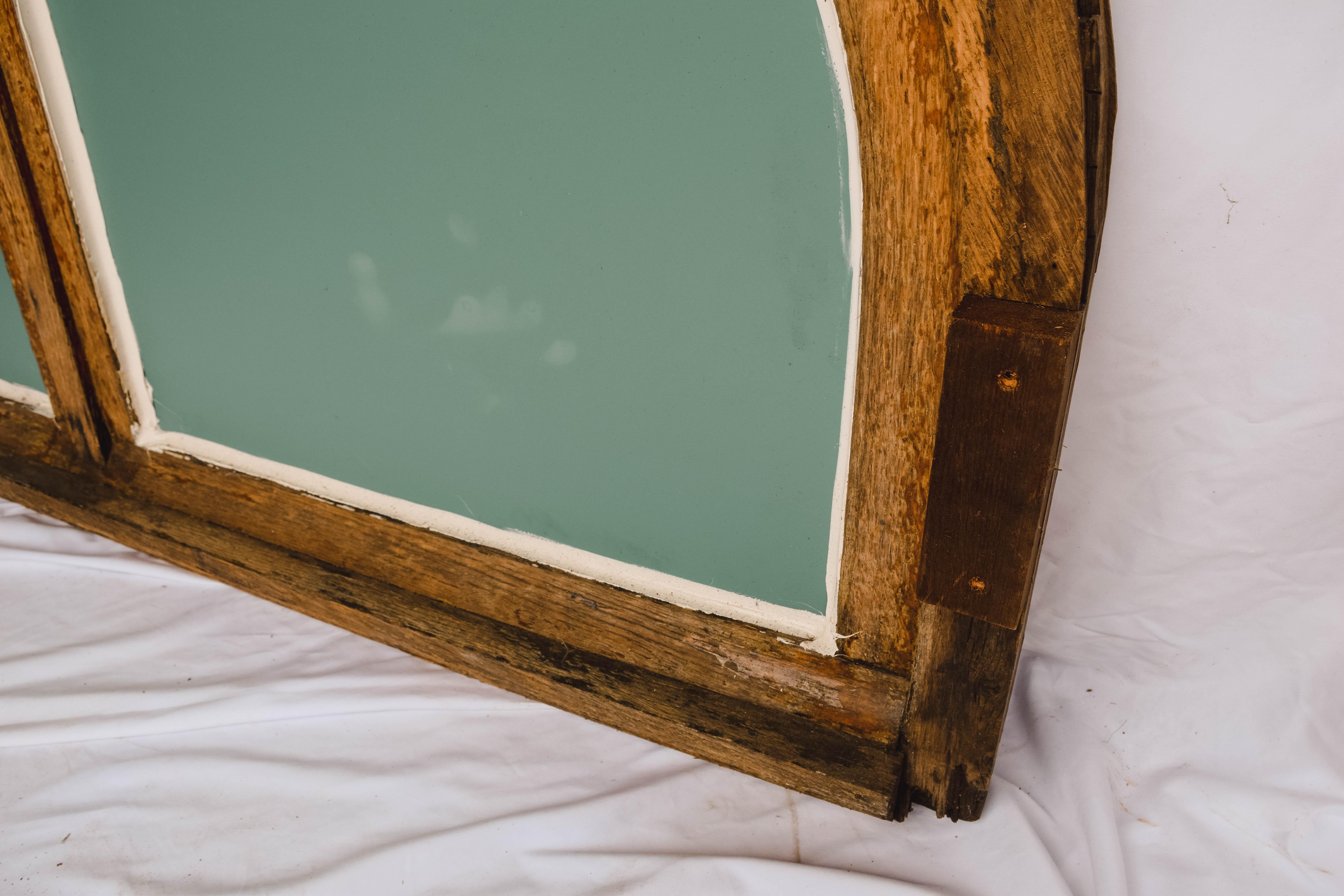 Français Antique français demi-ronde fenêtre Casement / miroir en vente