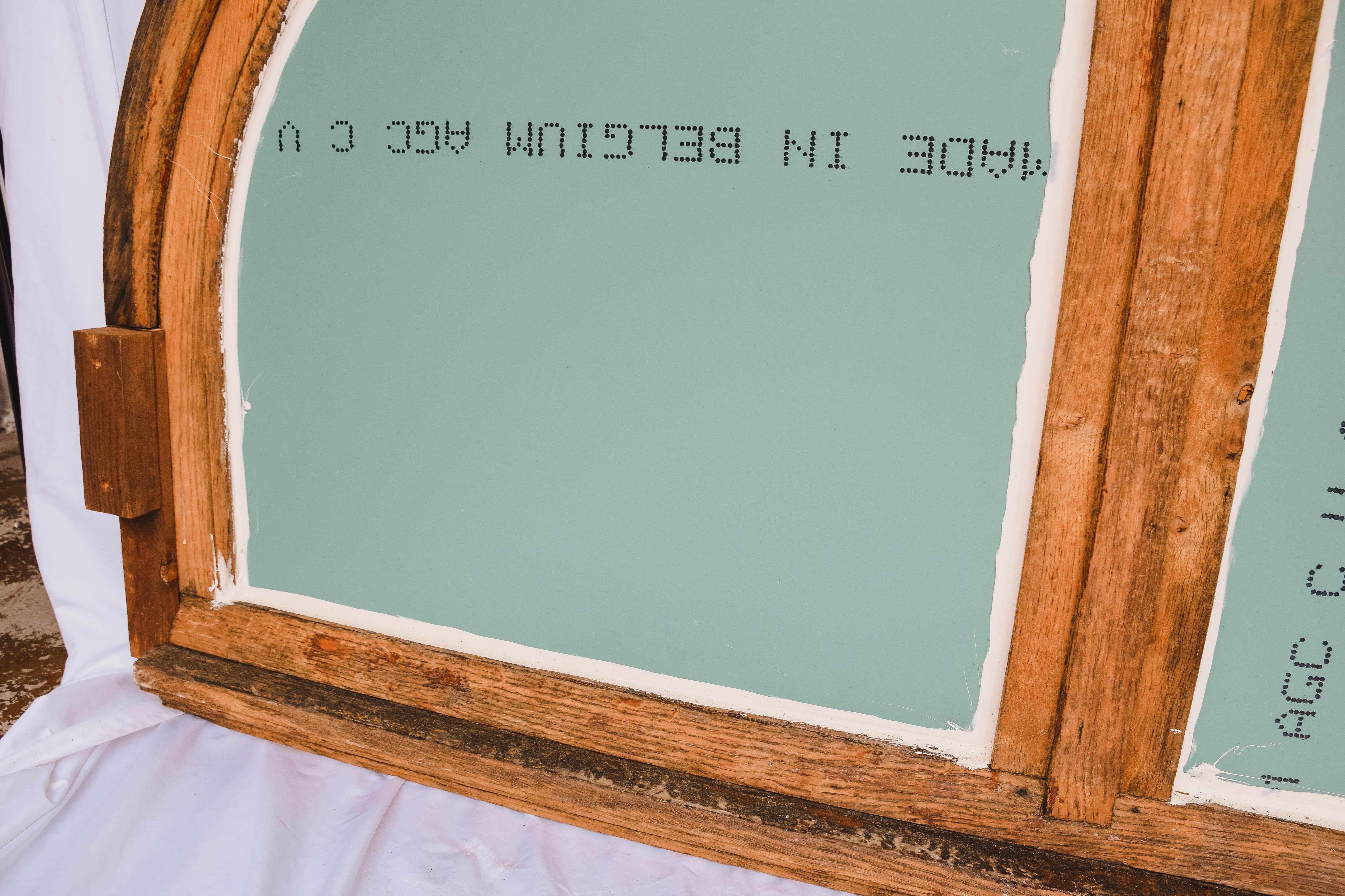 Antiker französischer halbrunder Window Casement/Spiegel im Zustand „Gut“ im Angebot in Houston, TX