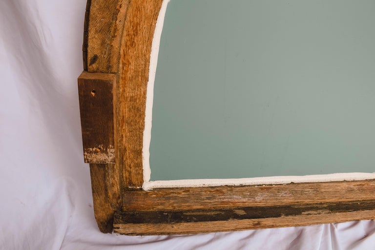 Antique French Half Round Window Casement/ Mirror For Sale 1