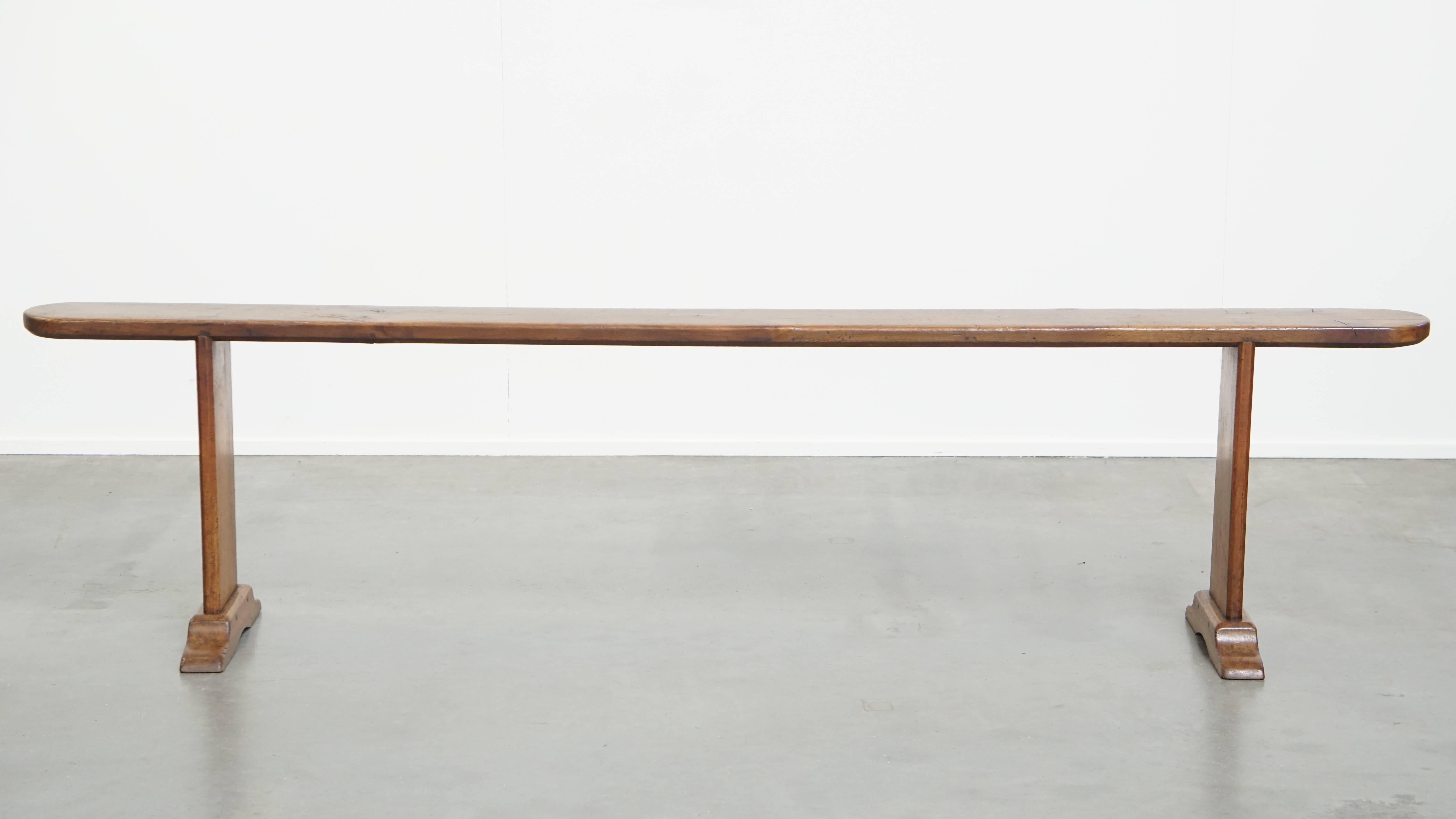 Hand-Crafted Antique French hall bench/dinging bench For Sale