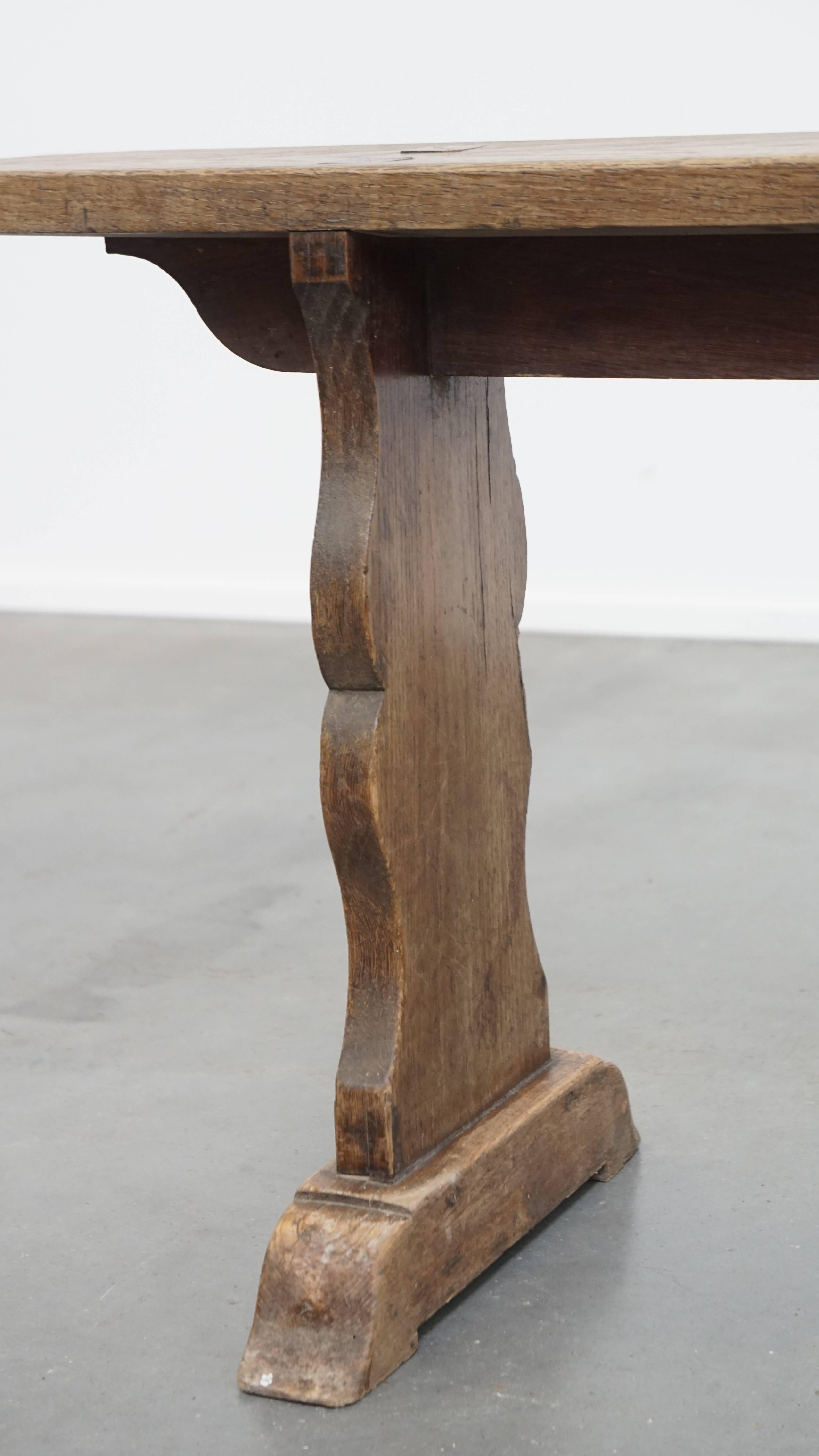 Wood Antique French Hall Bench / Dining Bench For Sale