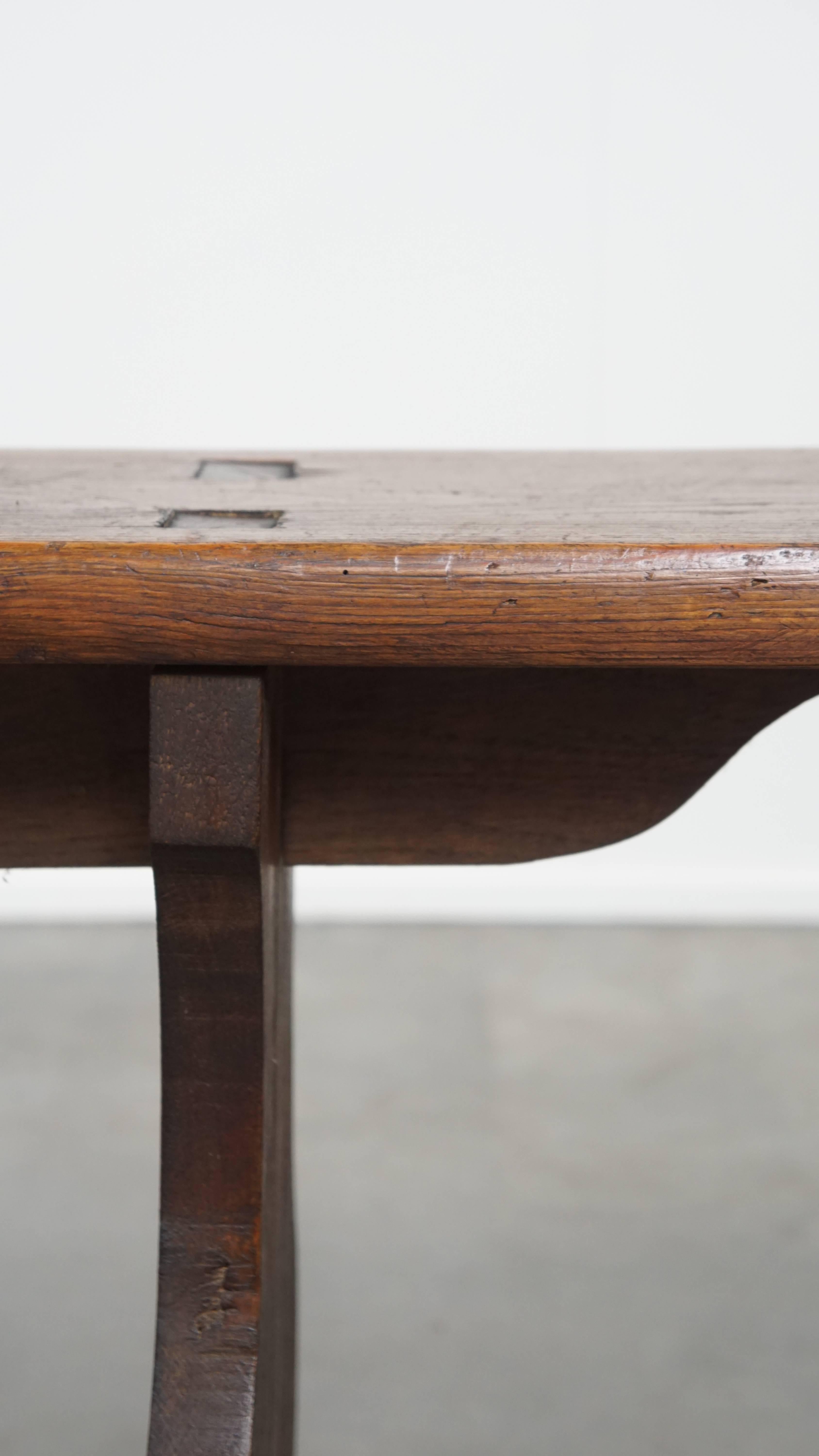 Antique French Hall Bench / Dining Table Bench For Sale 3