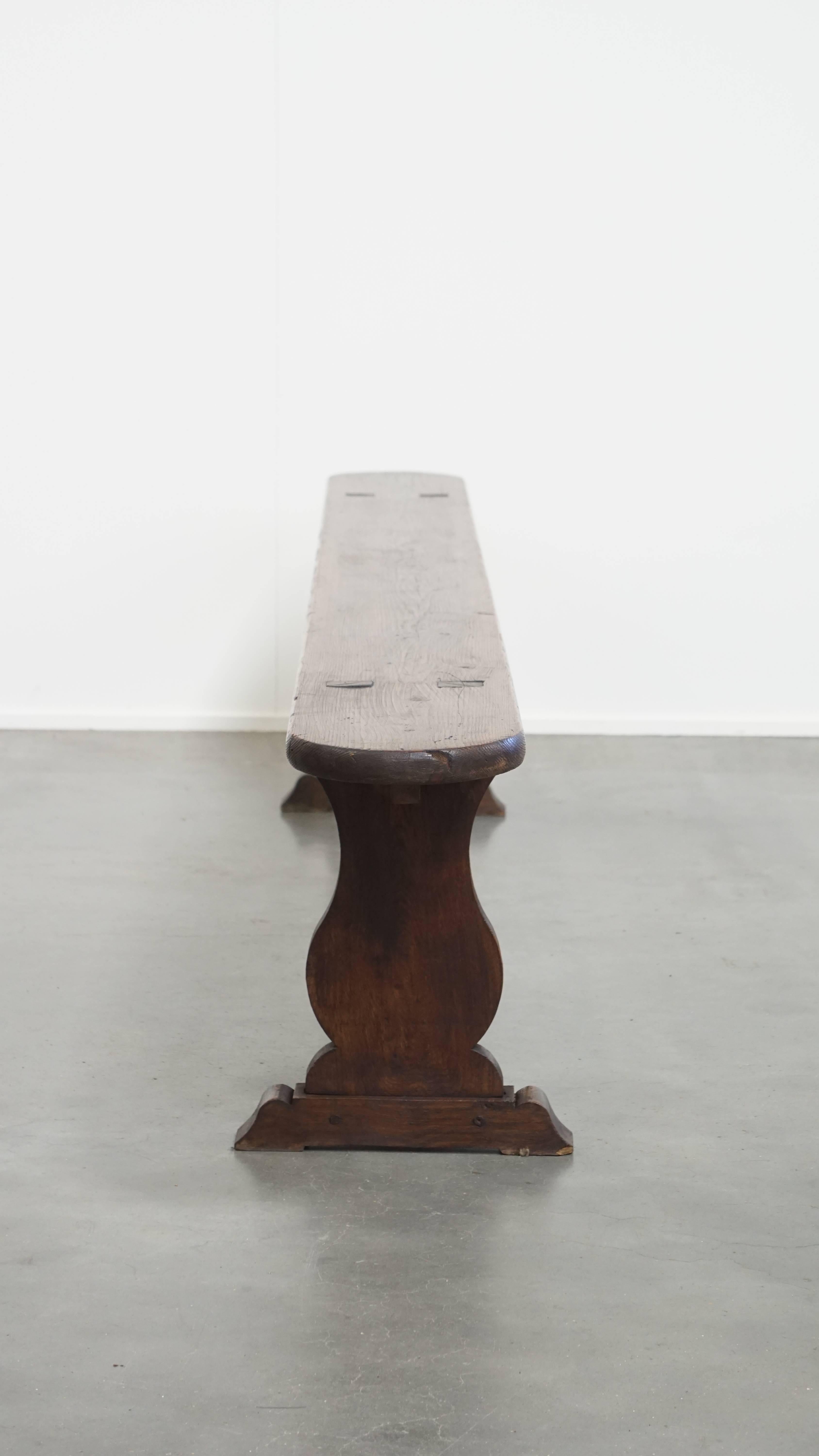 Classical Roman Antique French Hall Bench / Dining Table Bench For Sale