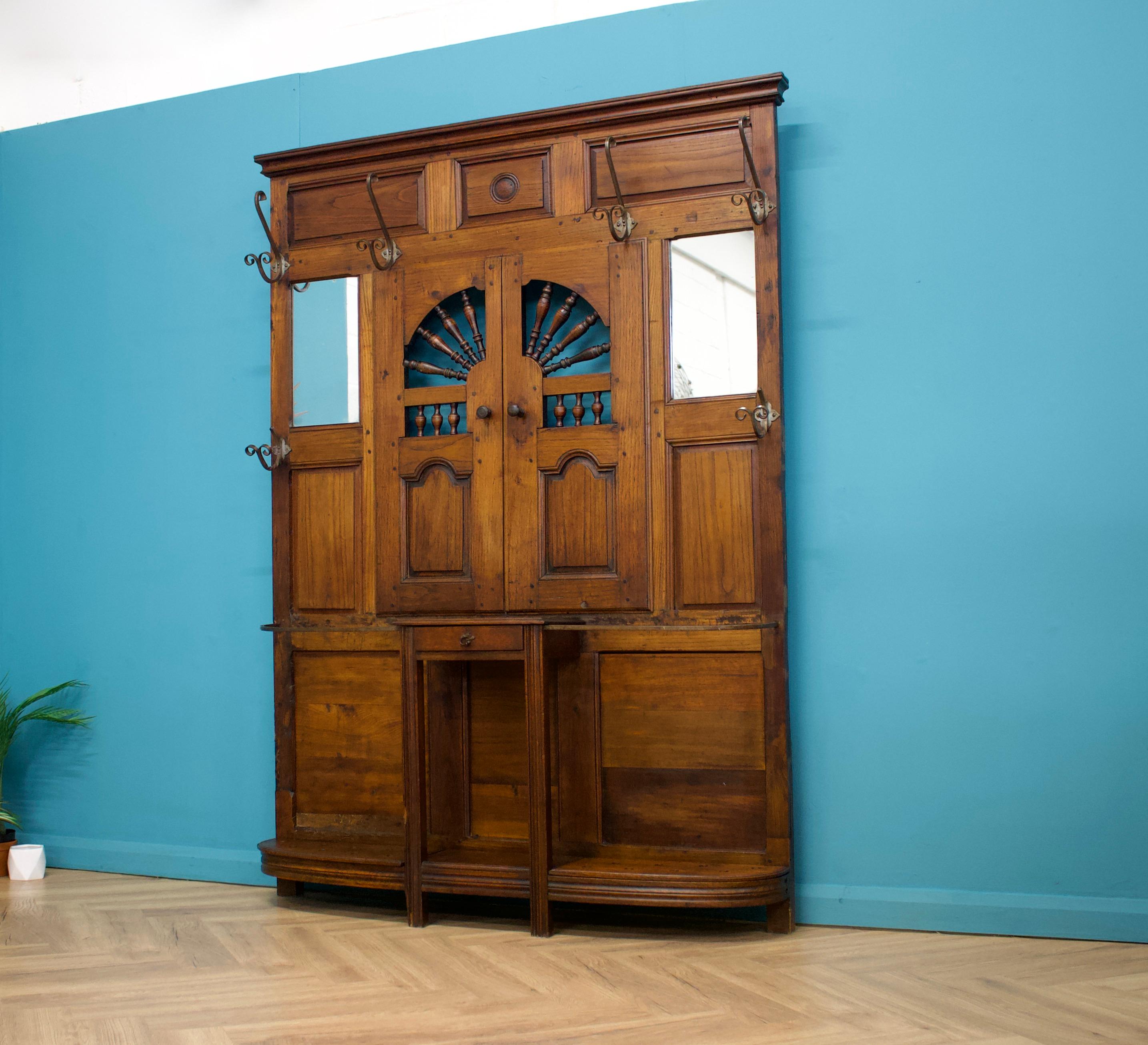 Arts and Crafts Antique French Hall Stand, 1900s For Sale
