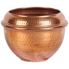 Antique French Hammered Copper Pot, Hallmarked