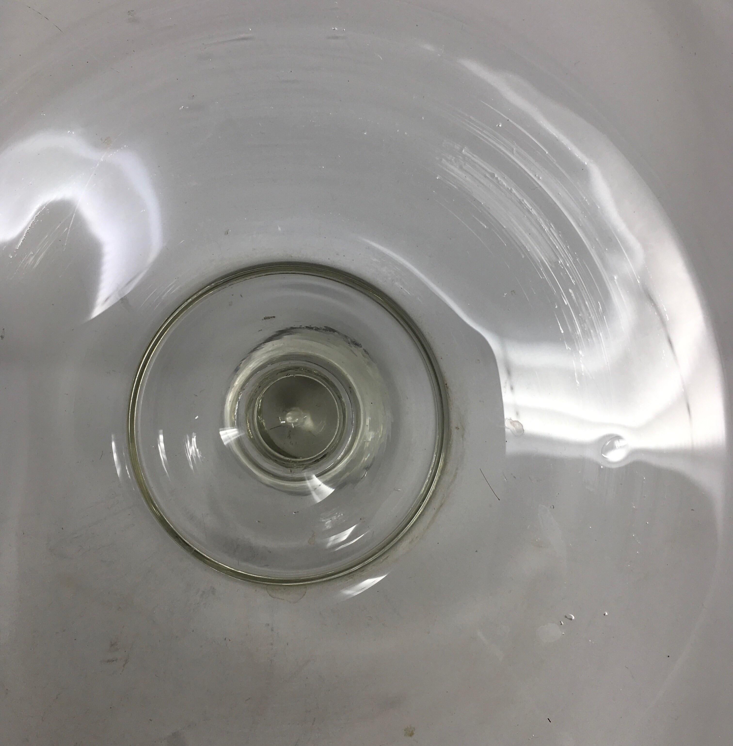 Antique French Hand Blown Glass Cheese or Pastry Cloche Dome In Good Condition In Houston, TX