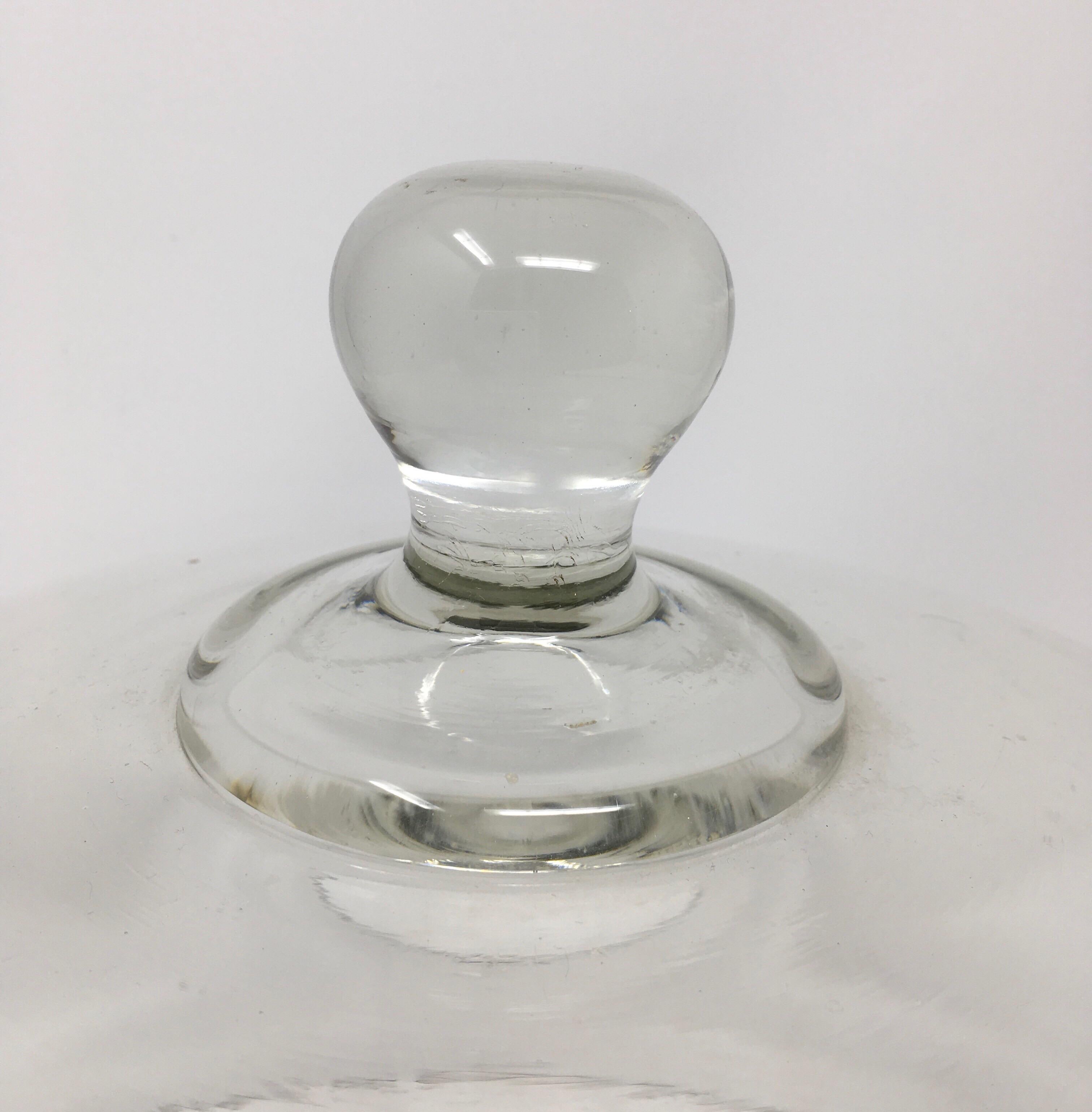 19th Century Antique French Hand Blown Glass Cheese or Pastry Cloche Dome
