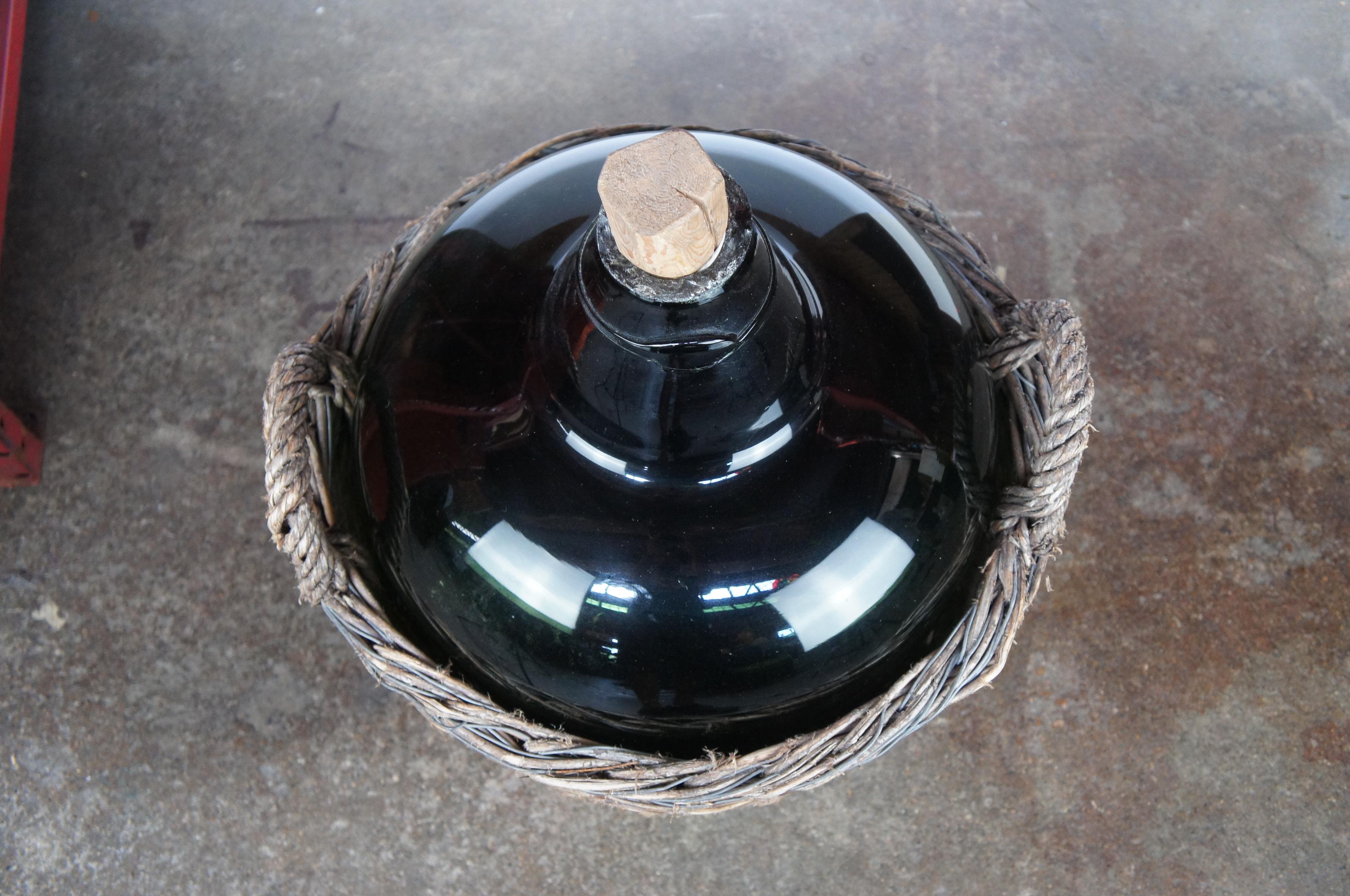 wicker wine bottle basket