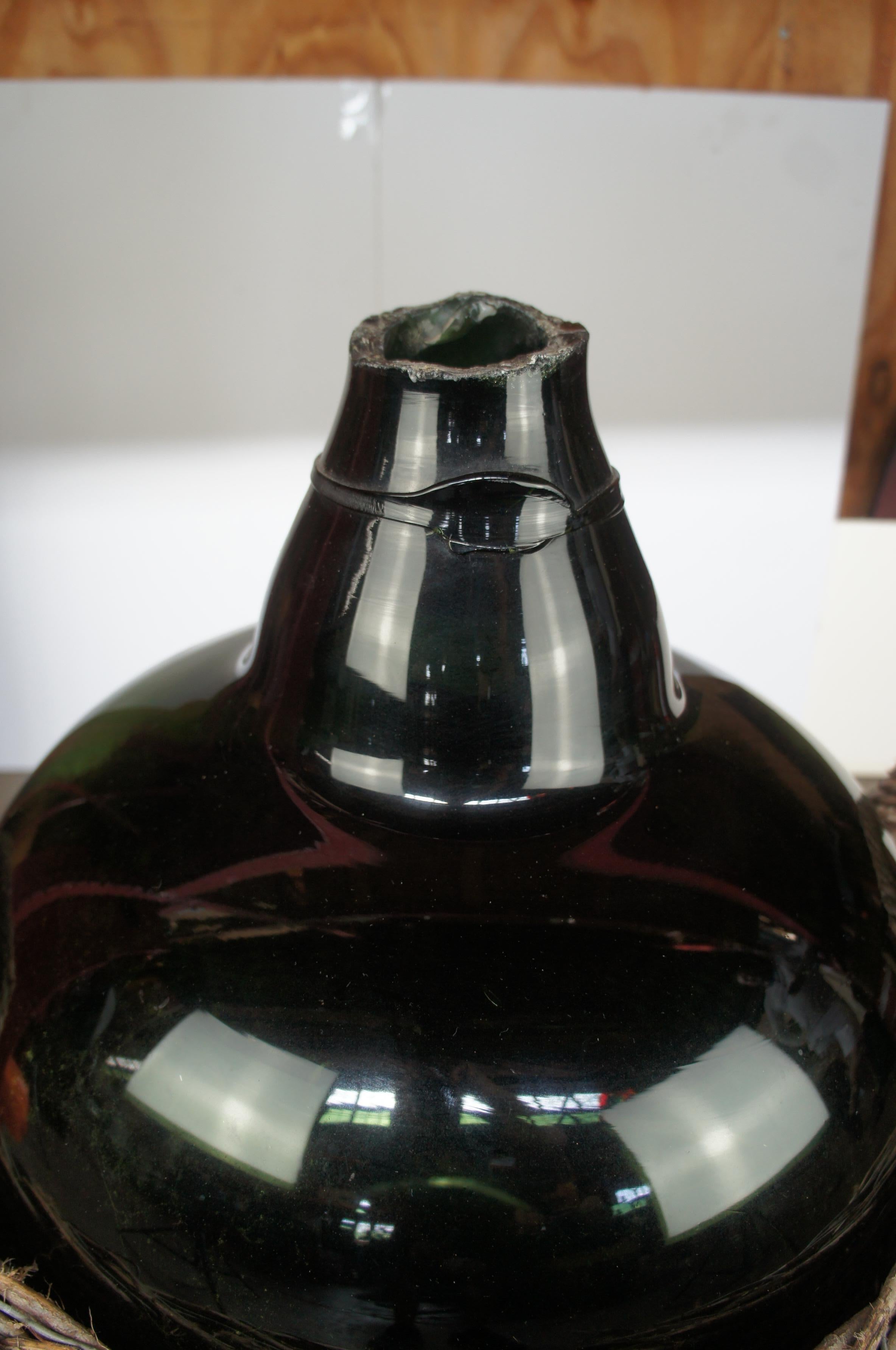 wine in wicker bottle