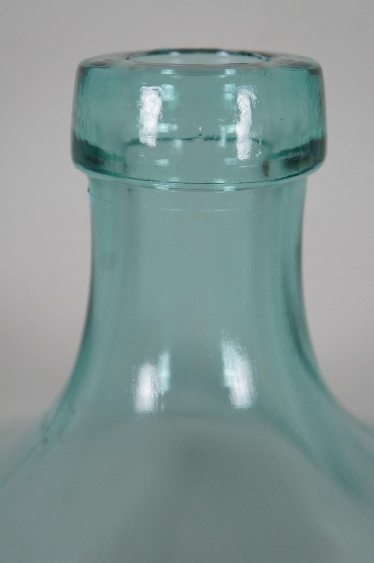 Antique French Hand Blown Glass Wine Demijohn Bonbonne Bottle Jug For