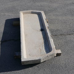 Antique French Hand-Carved Burgundy Stone Farmhouse Sink, 19th Century