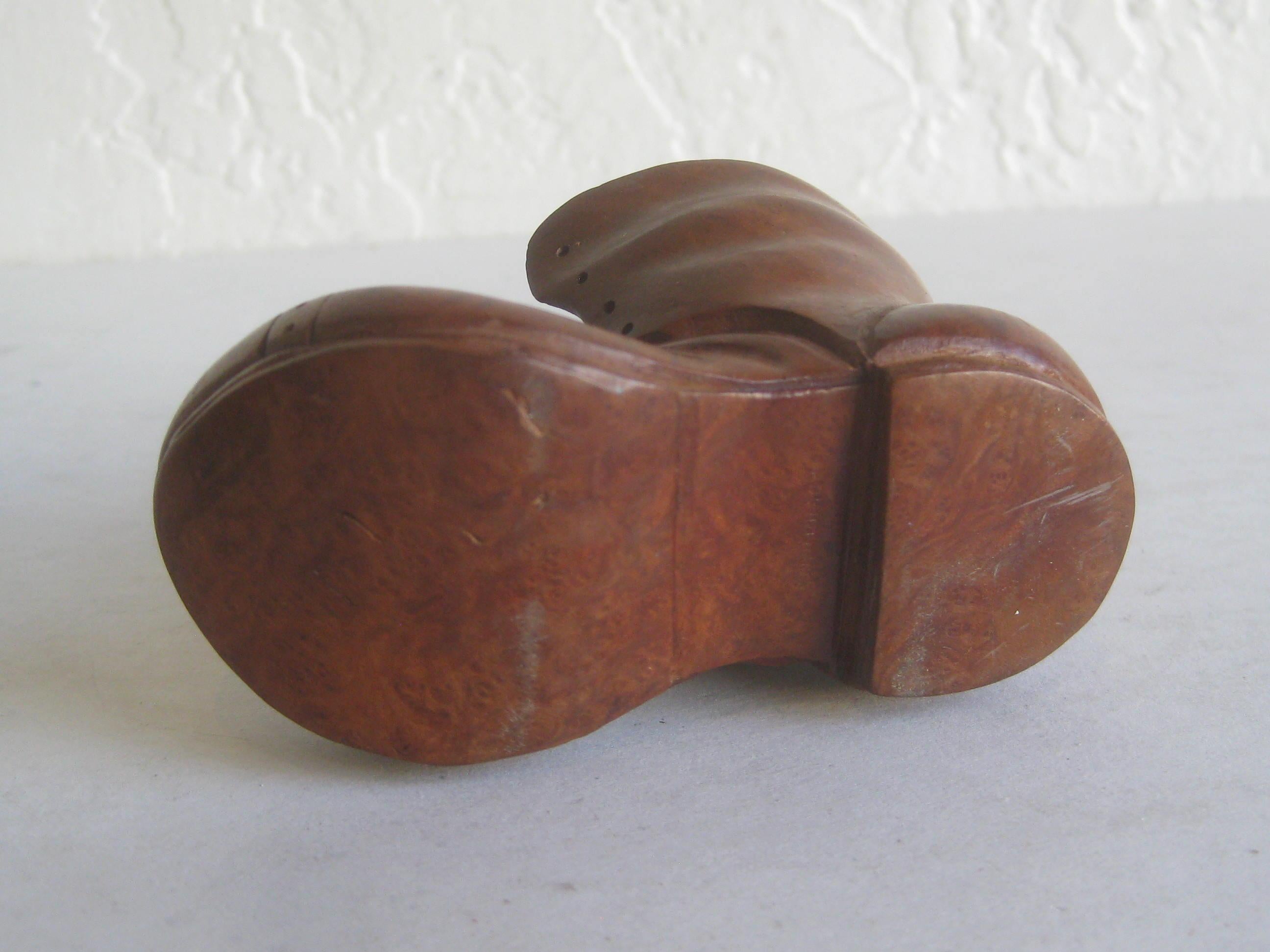 Ancien support de porte-pipes en bois de ronce sculpté à la main, France en vente 4
