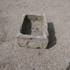 Antique French Hand-Carved Limestone Sink or Basin, 19th Century