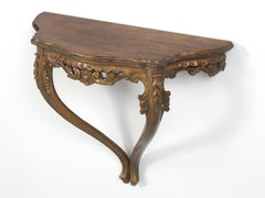 Antique French Hand-Carved Wall-Mounted Console Table c1900 Very Diminutive