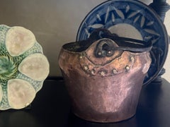 Antique French, calderone in rame e ferro battuto lavorato a mano