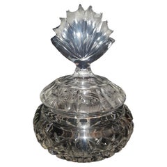 Antique French Hand Cut Crystal Dish