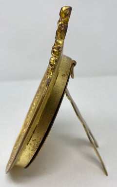 Antique French Handmade Bronze D'Ore Oval Picture Frame, circa 1870-1880