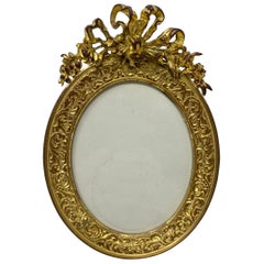 Antique French Handmade Bronze D
Ore Oval Picture Frame, circa 1870-1880