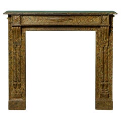 Hand Painted Antique French Fire Mantel