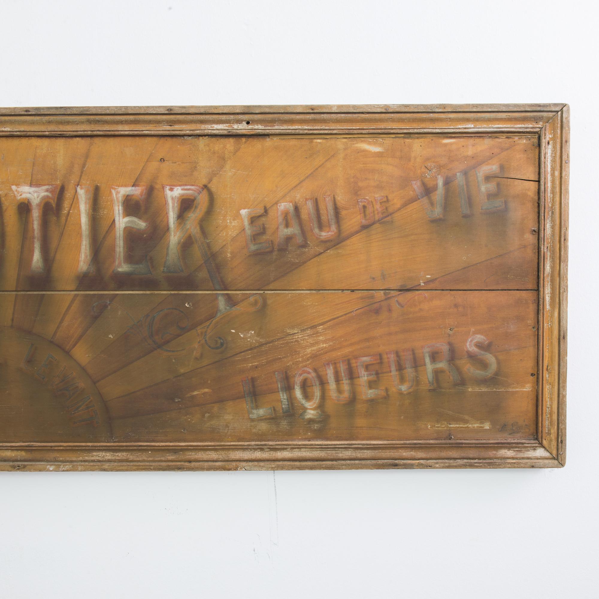 Antique French Hand Painted Sign 1