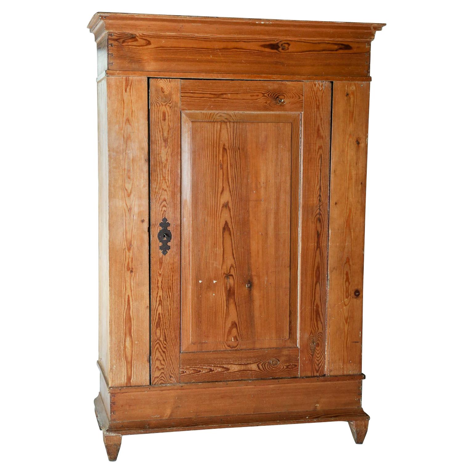Antique Pine Swedish Armoire Circa 1870,Distressed Paint Finish at 1stdibs