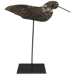 Used French Handmade Bird Decoy