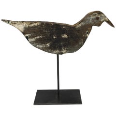 Used French Handmade Bird Decoy