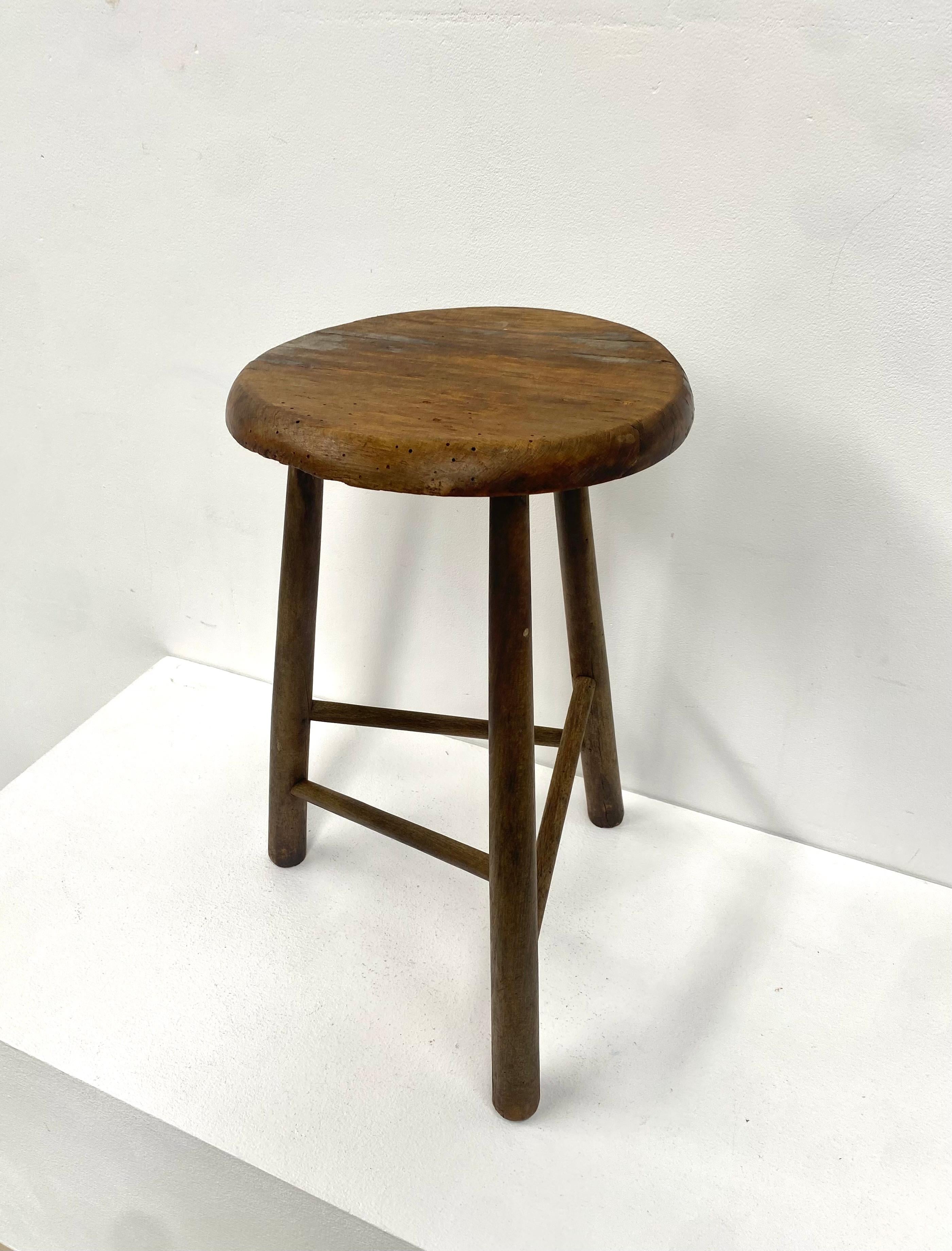Italian Designer, Small Stool, Oak, Italy, 1930s For Sale at 1stDibs