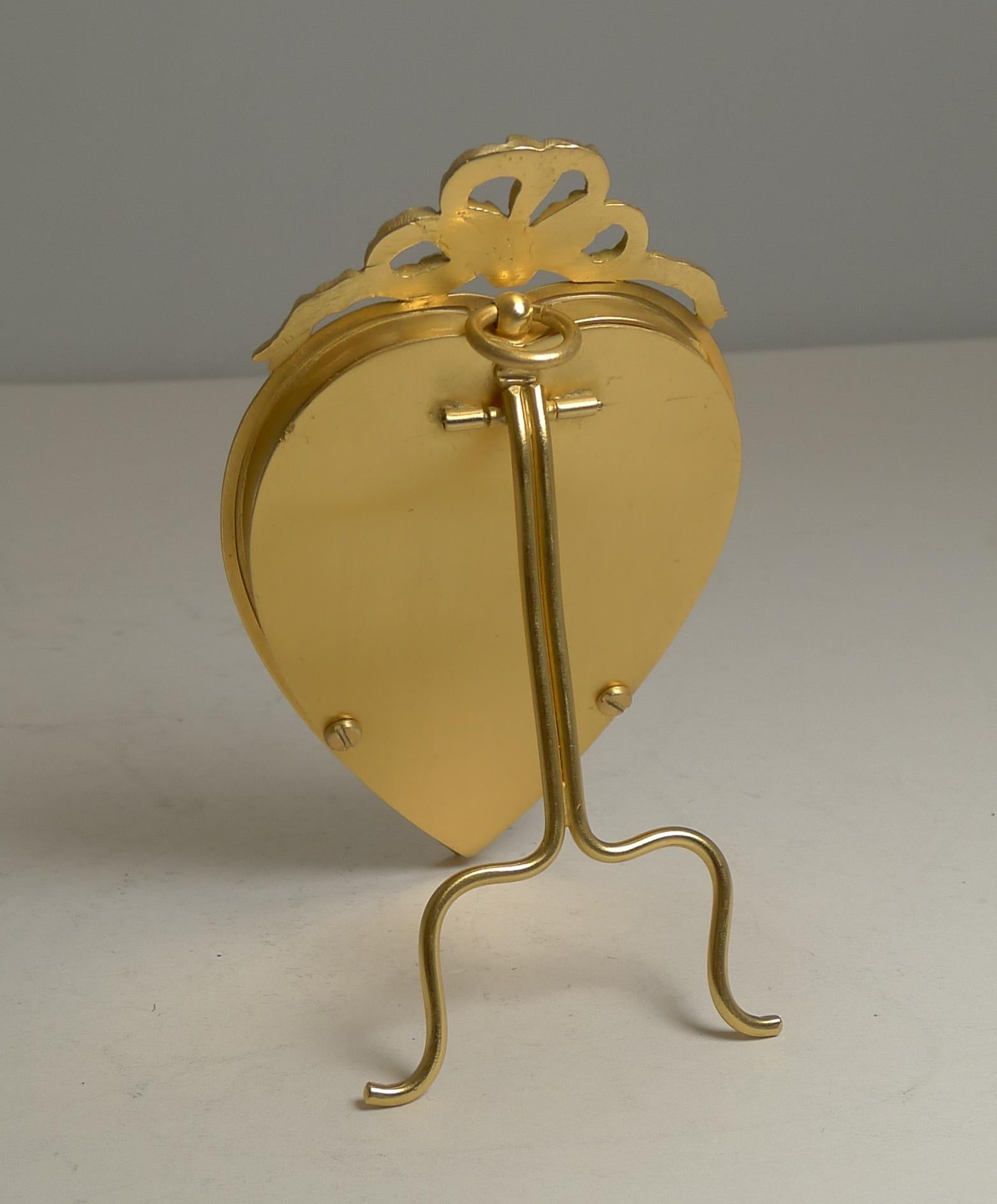 Edwardian Antique French Heart Shaped Picture / Photograph Frame, circa 1900