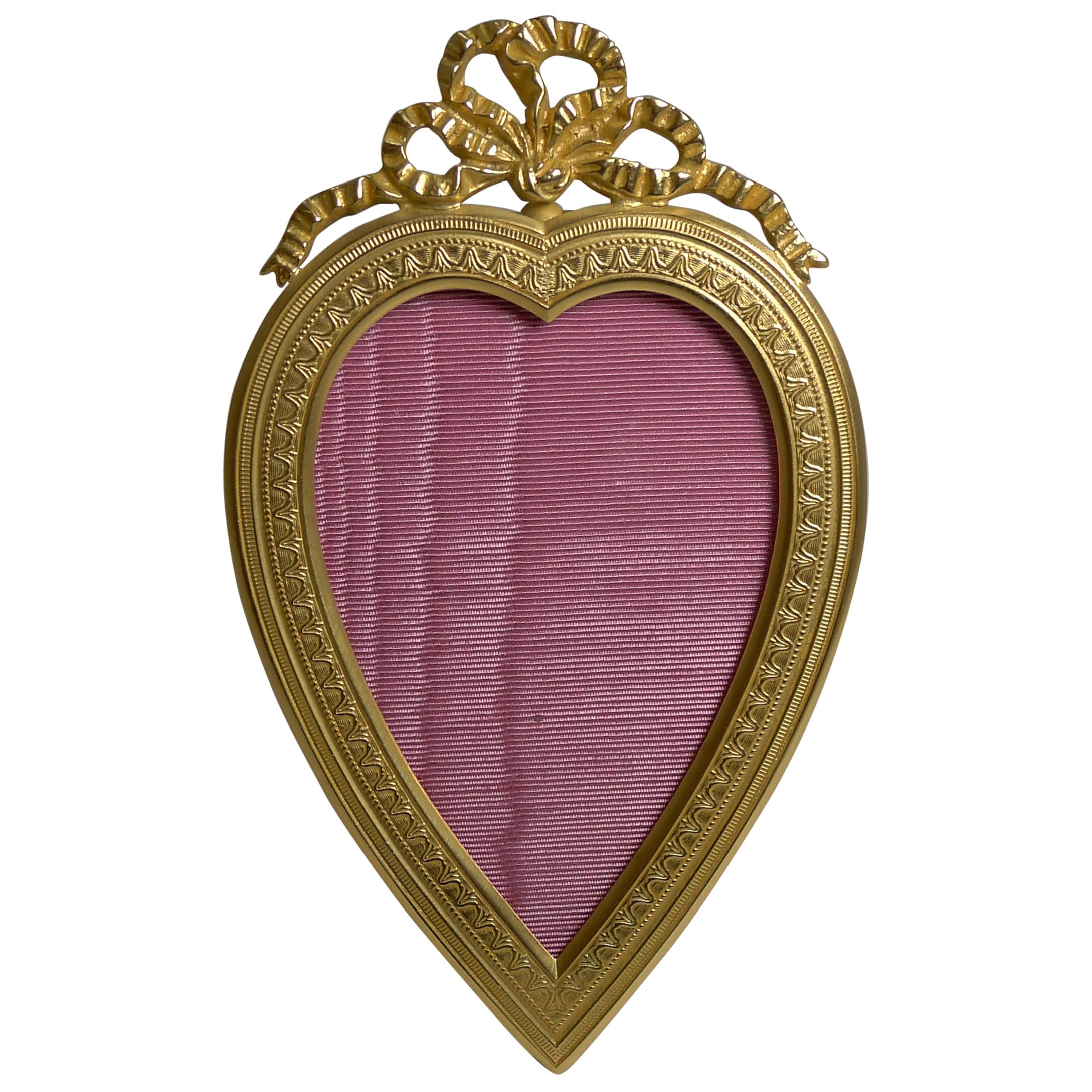 Antique French Heart Shaped Picture / Photograph Frame, circa 1900