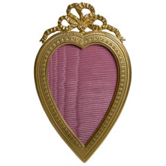 Antique French Heart Shaped Picture / Photograph Frame, circa 1900