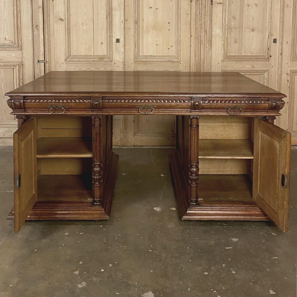 Antique French Henri II Partner's Desk 5