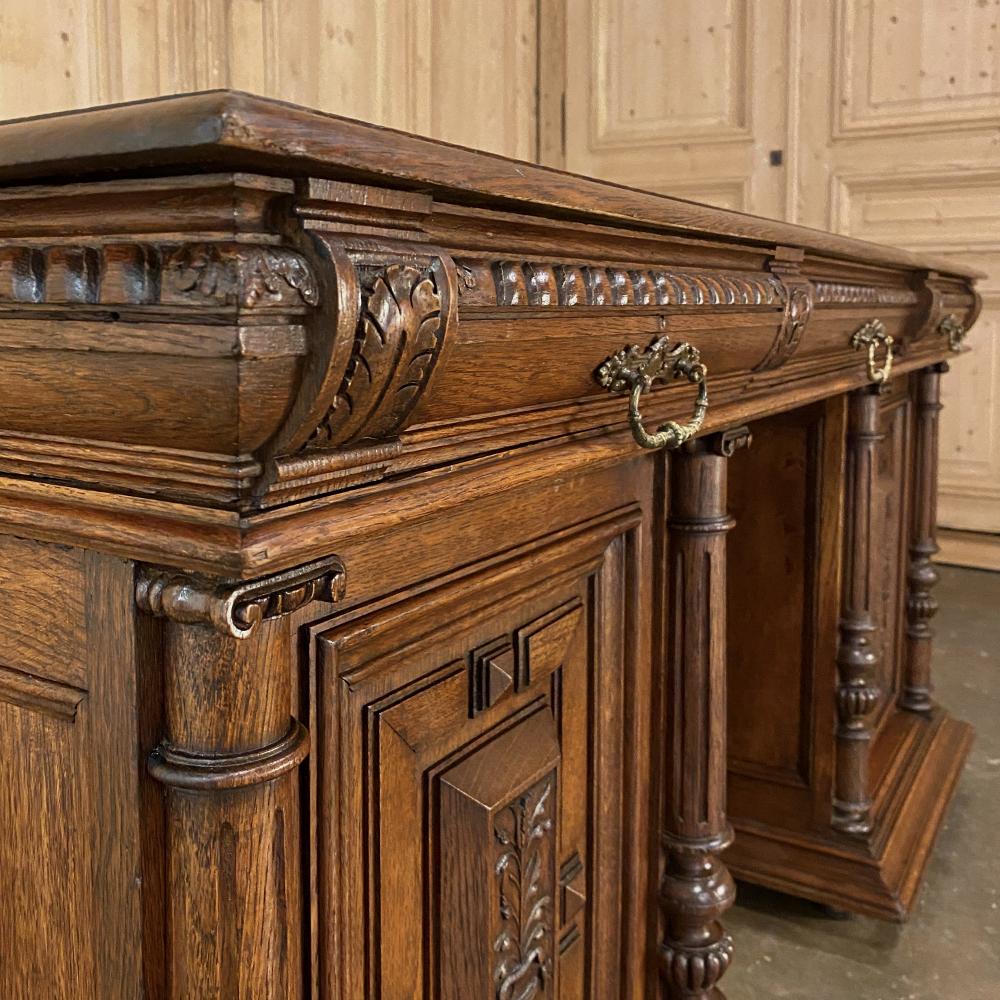 Antique French Henri II Partner's Desk 6