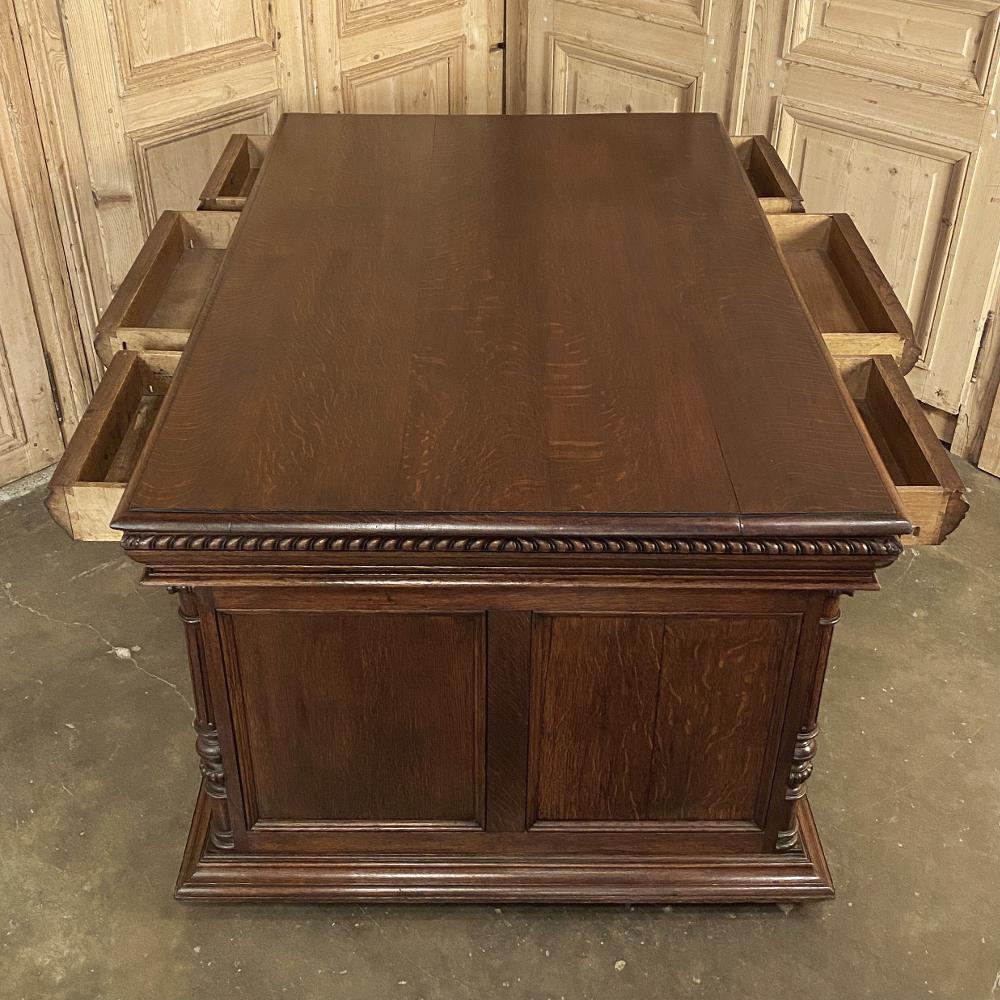 Antique French Henri II Partner's Desk 7