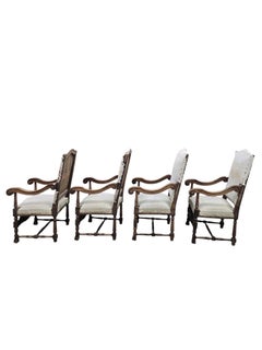 Fauteuils-trônes sculptés de style néo-Renaissance Henri II, d'époque – 4