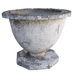 Antique French Hexagonal Base Round Planters, circa 1910