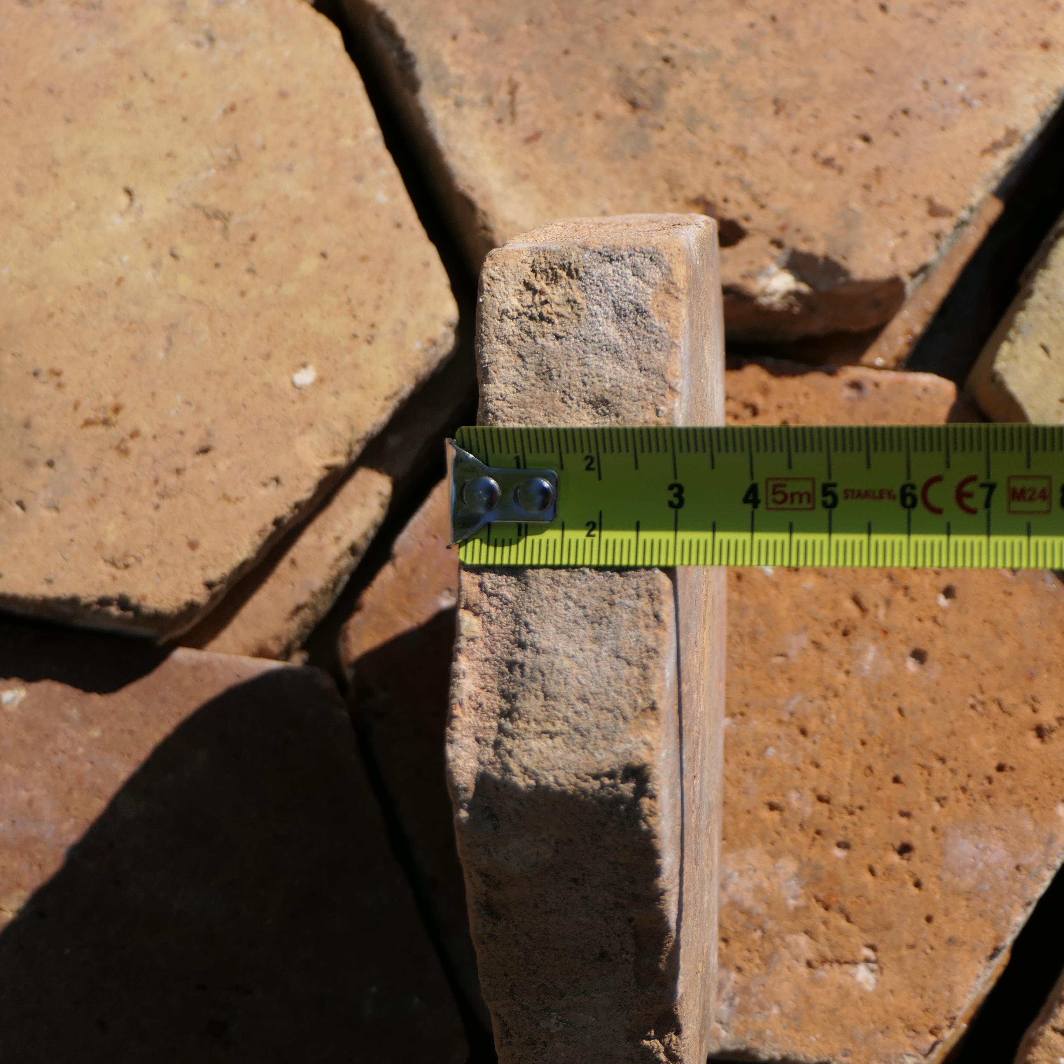 18th Century and Earlier Antique French Hexagonal Terracotta Floor Tiles, Lot of 161 sq ft For Sale