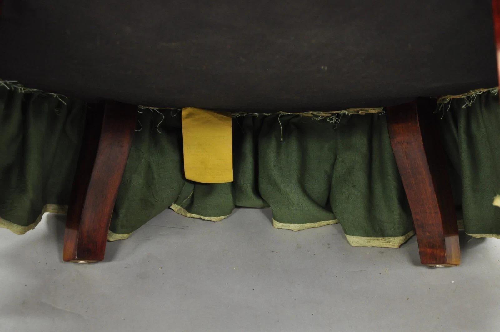Antique French Hollywood Regency Asymmetrical Sculptural Club Chairs - a Pair For Sale 1