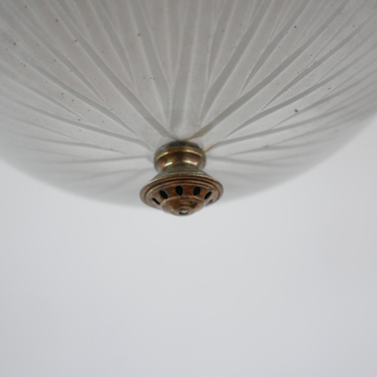 Antique French Holophane Pendant Light For Sale 1