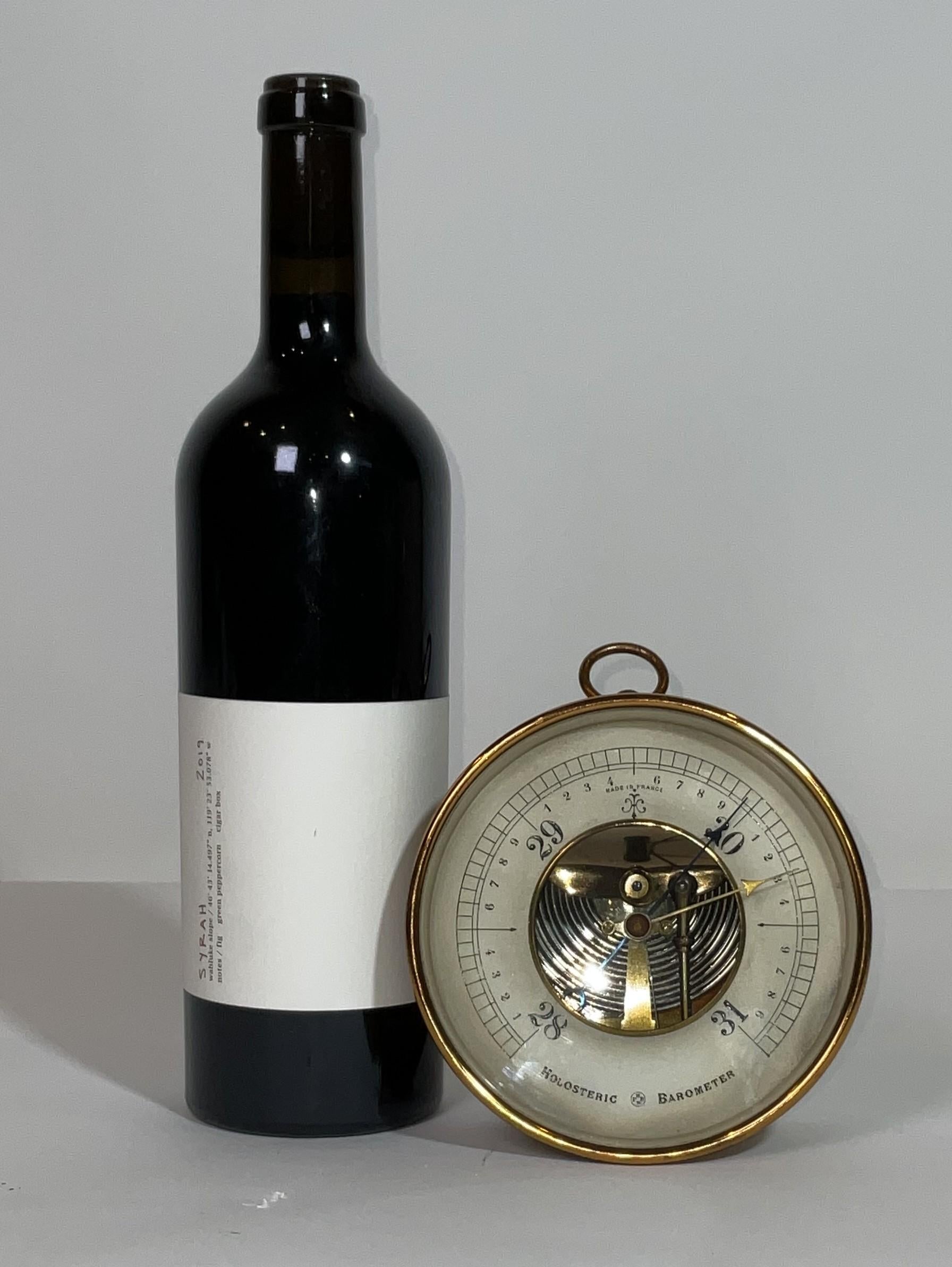Holosterisches Bibliotheksbarometer aus dem neunzehnten Jahrhundert mit dem Logo des französischen Herstellers 