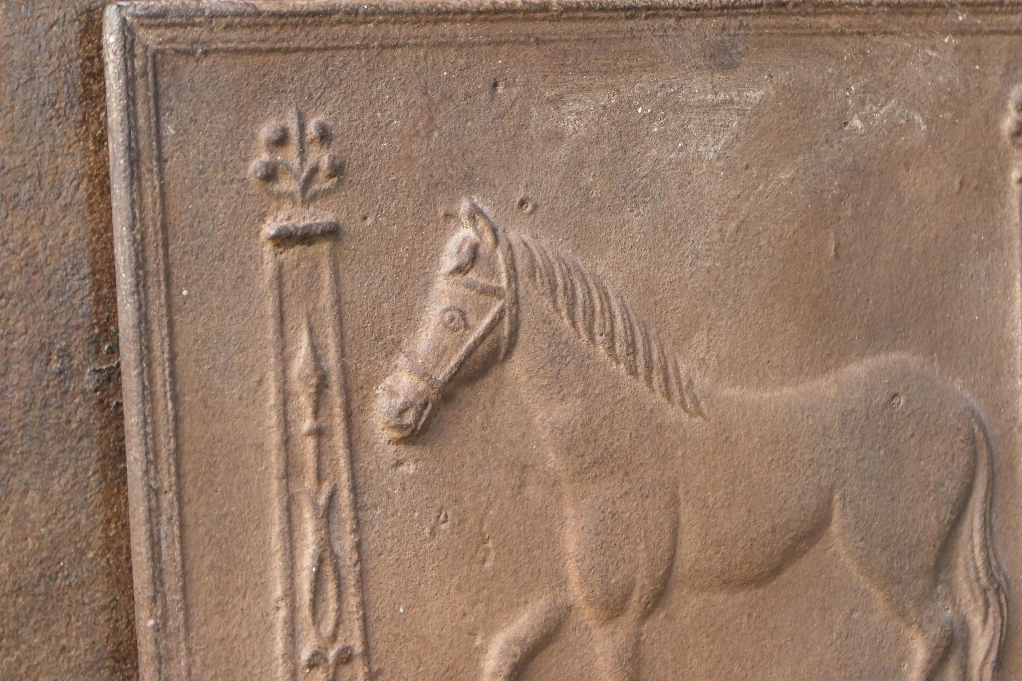 Antiker französischer „Horse“-Kaminschirm/Rückenplash aus dem 19. Jahrhundert im Angebot 1