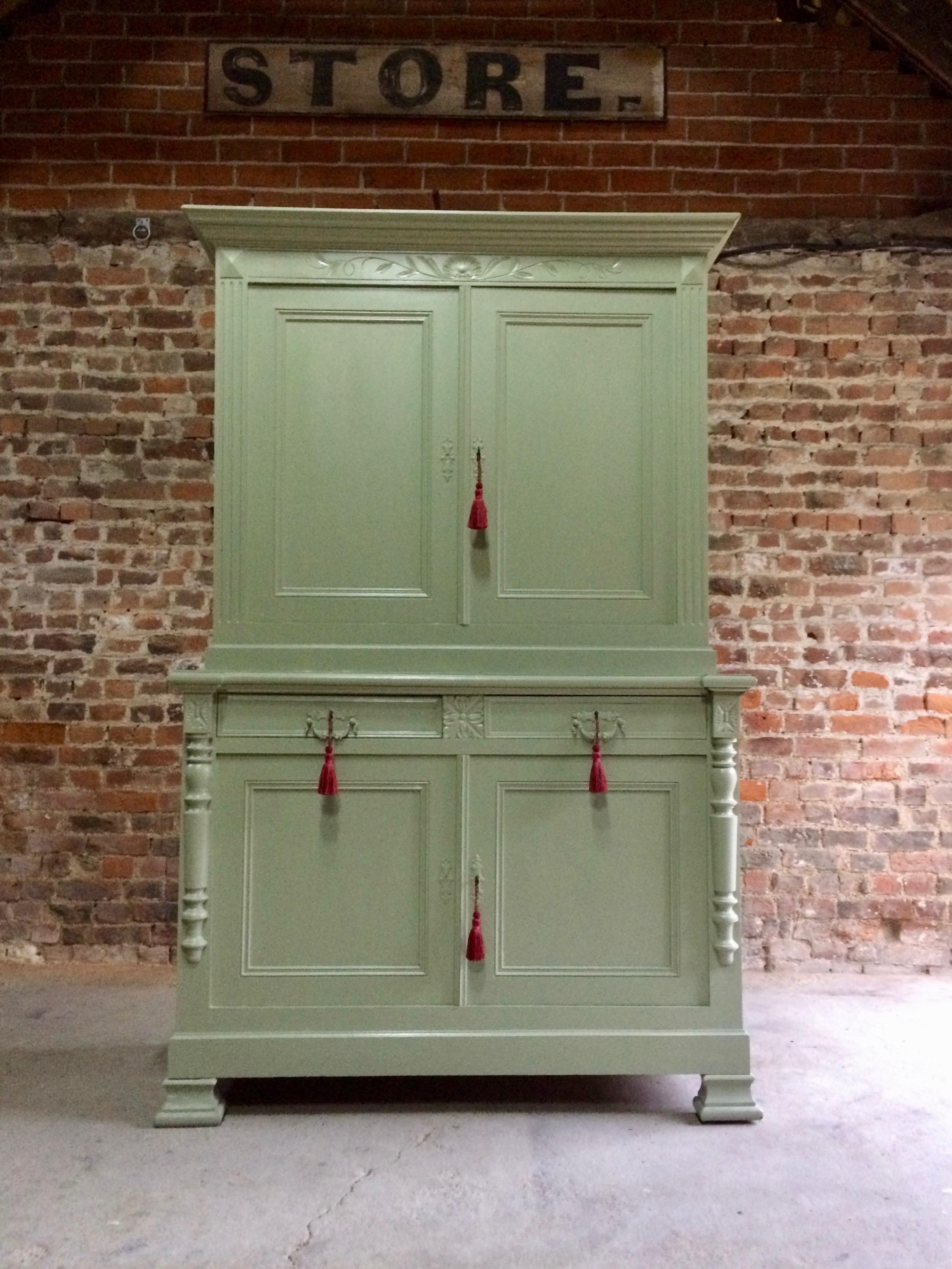 Antique French Housekeepers Cupboard Buffet Linen Press Victorian 19th Century 3