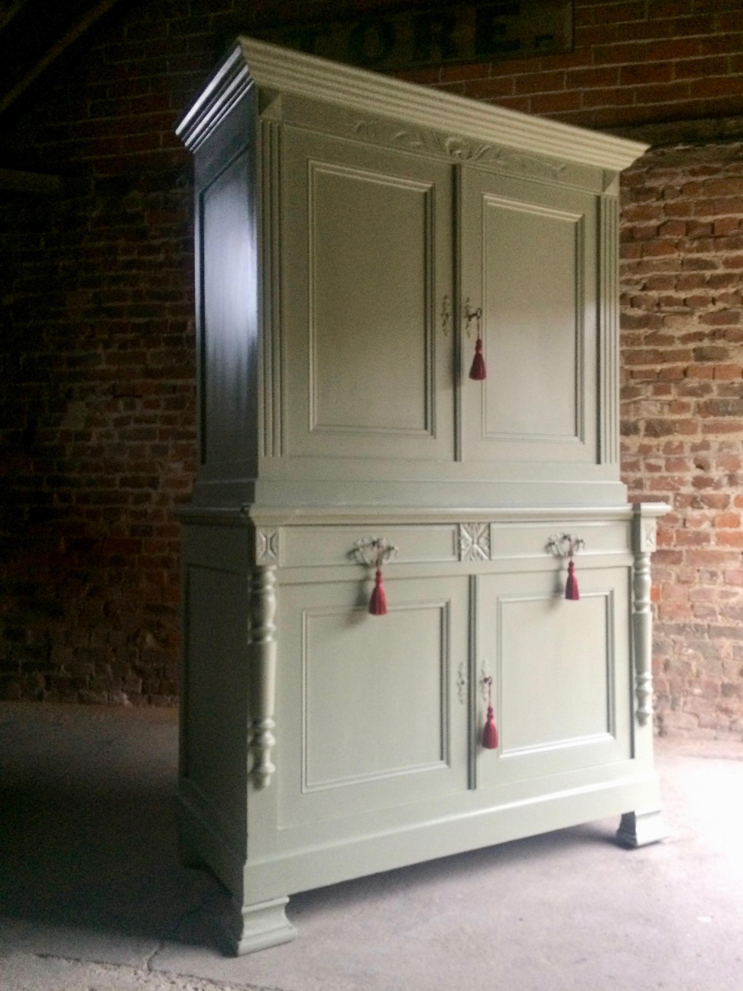 French Provincial Antique French Housekeepers Cupboard Buffet Linen Press Victorian 19th Century
