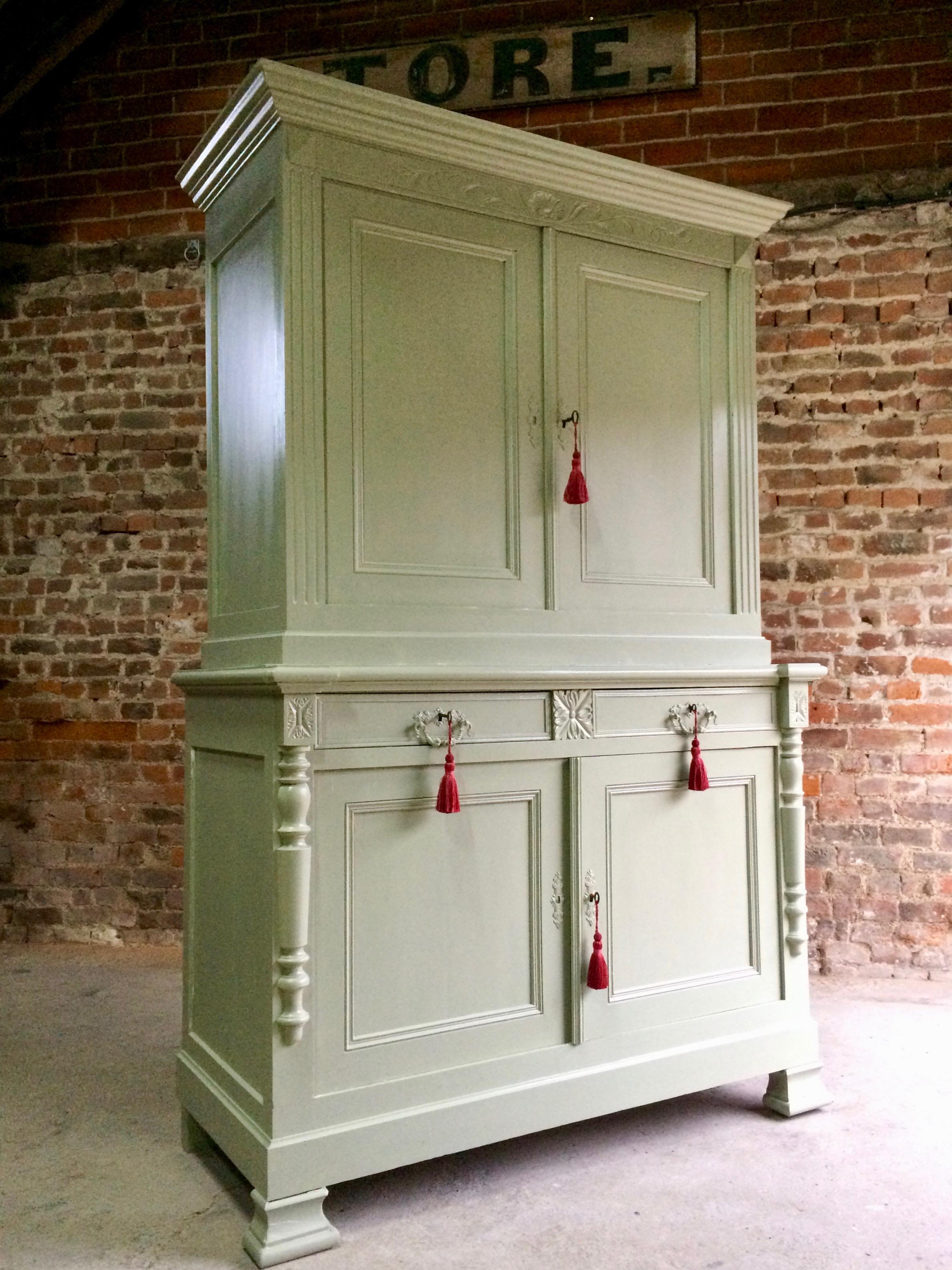 Antique French Housekeepers Cupboard Buffet Linen Press Victorian 19th Century 1