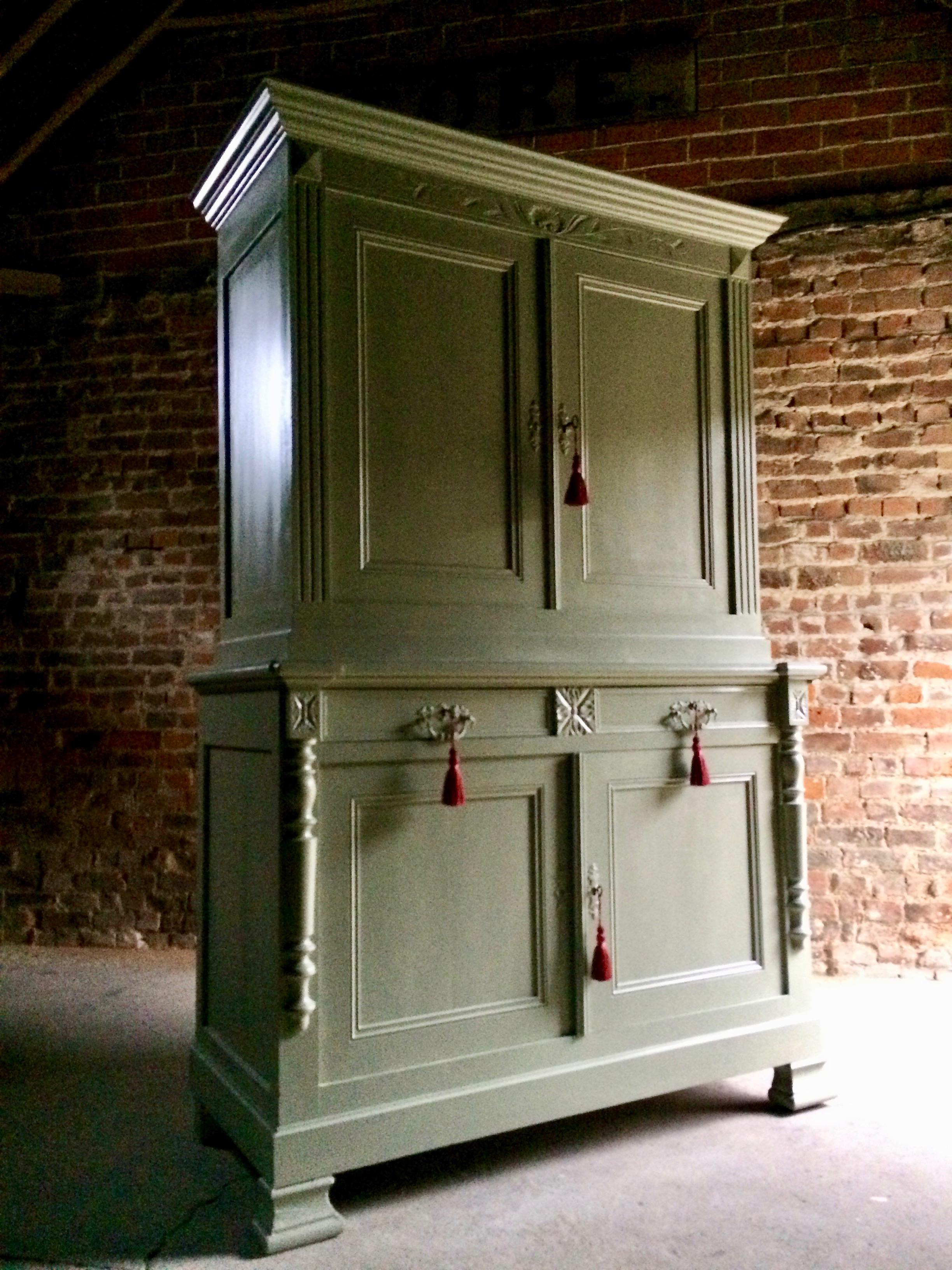 Antique French Housekeepers Cupboard Buffet Linen Press Victorian 19th Century 2