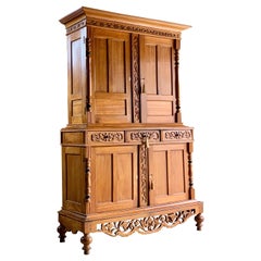 Antique French Housekeepers Cupboard Satinwood 19th Century, circa 1880