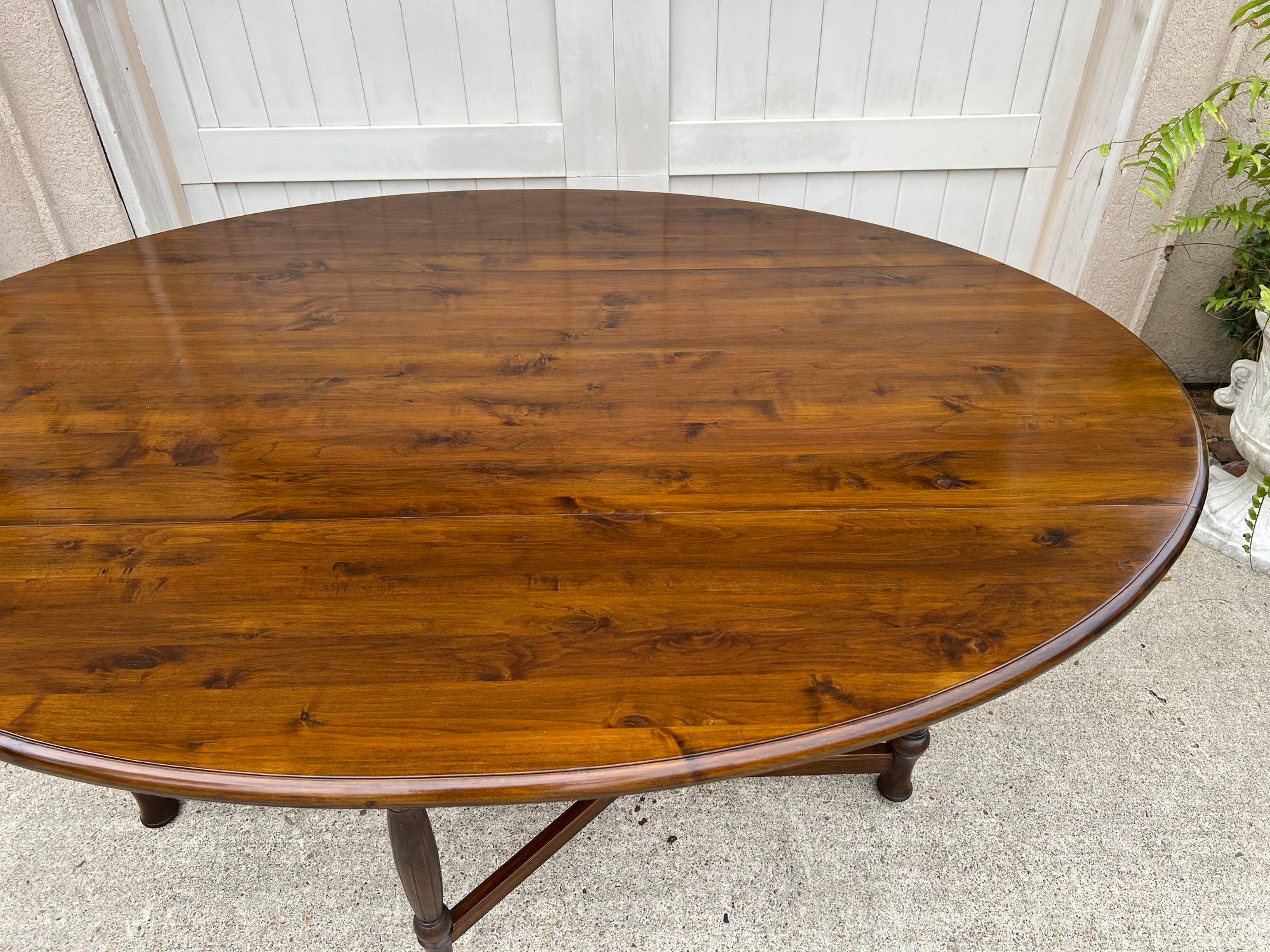 Antique French Hunt Wake Dining Table Drop Leaf Gate Leg Console Table c1920 7